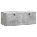 Mobile Porta TV da Muro 78,5 x 41 x 30 cm Grigio Cemento