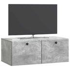 Mobile Porta TV da Muro 78,5 x 41 x 30 cm Grigio Cemento