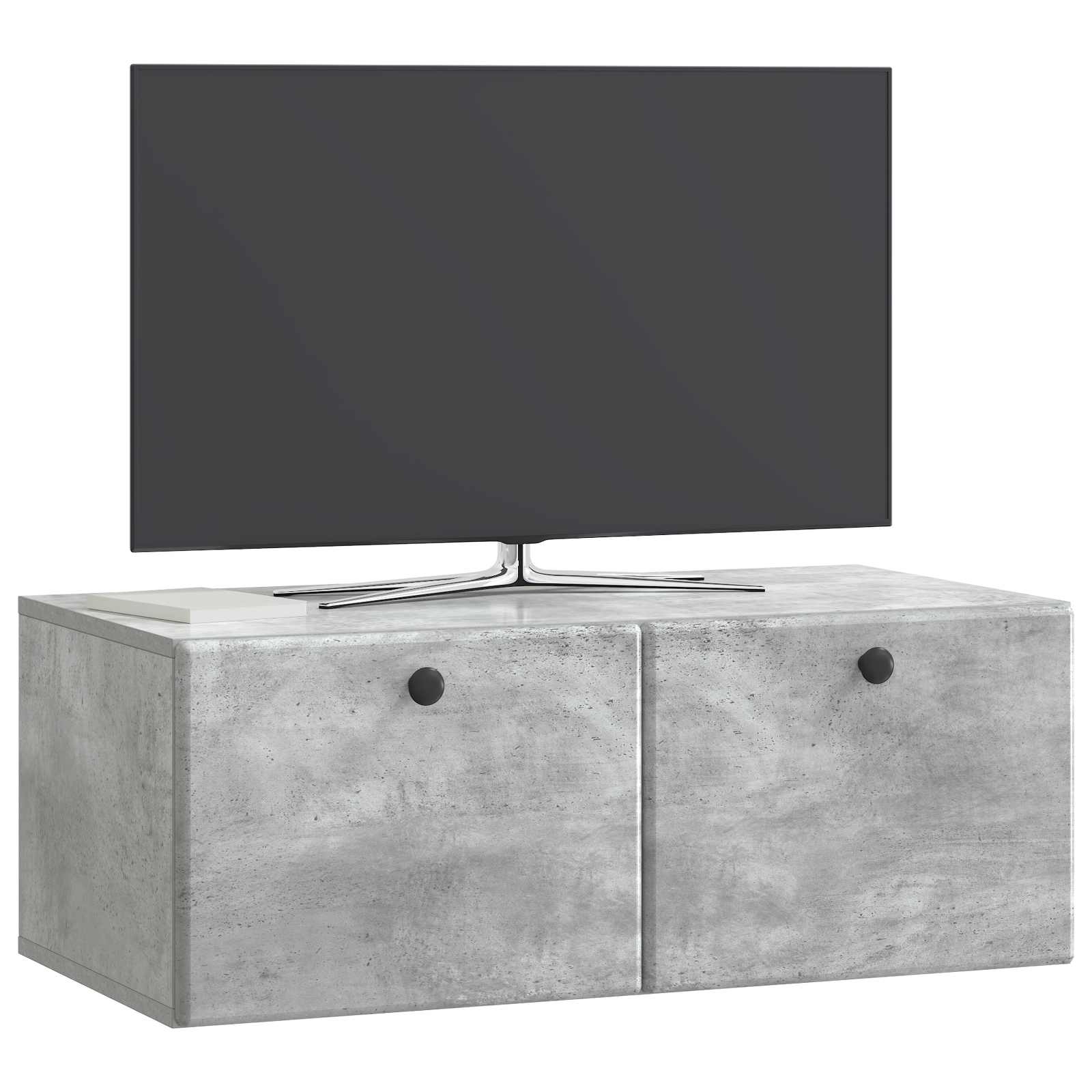 Mobile Porta TV da Muro 78,5 x 41 x 30 cm Grigio Cemento