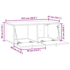 Mobile Porta TV da Muro 78,5 x 41 x 30 cm Grigio Cemento