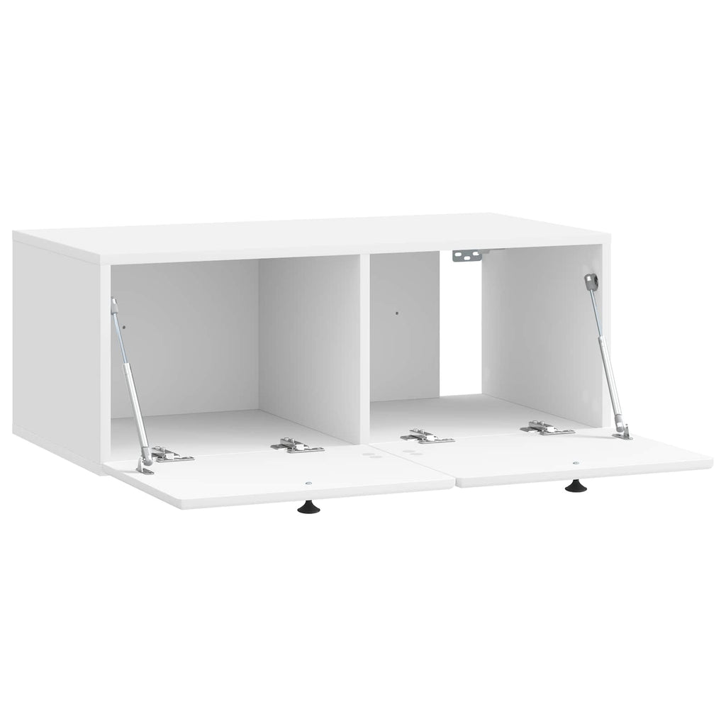 Mobile Porta TV da Muro 78,5 x 41 x 30 cm Bianco Lucido