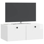 Mobile Porta TV da Muro 78,5 x 41 x 30 cm Bianco Lucido