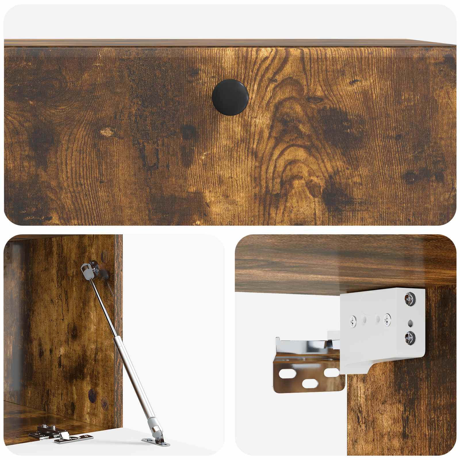 Mobile Porta TV da Muro 78,5 x 41 x 30 cm Rovere Fumo