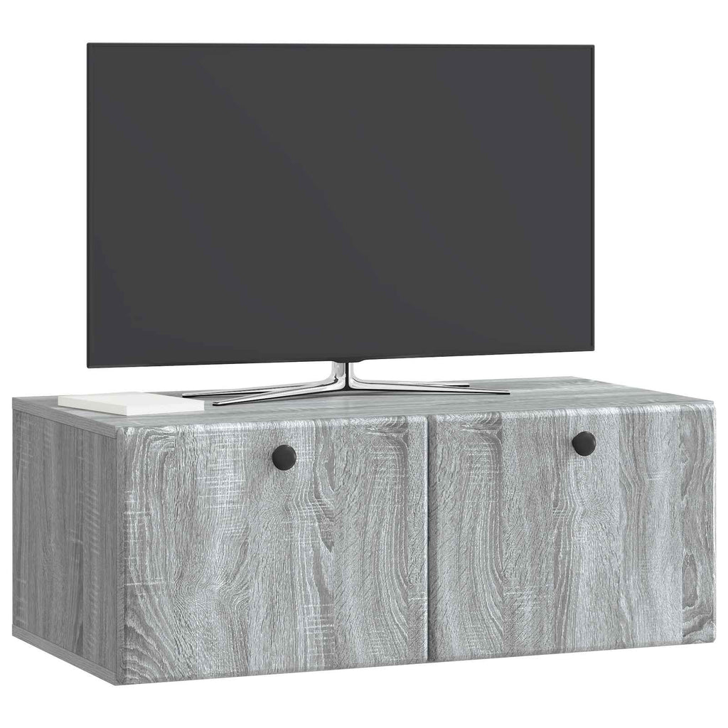 Mobile Porta TV da Muro 78,5 x 41 x 30 cm Sonoma grigio