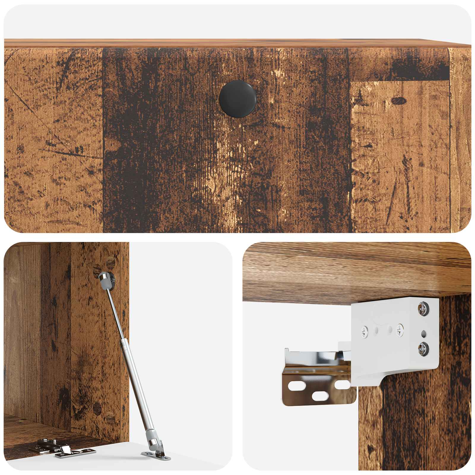 Mobile Porta TV da Muro 78,5 x 41 x 30 cm Legno antico