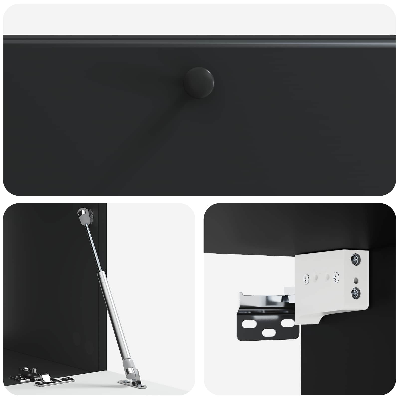Mobile Porta TV da Muro 98 x 41 x 30 cm Nero