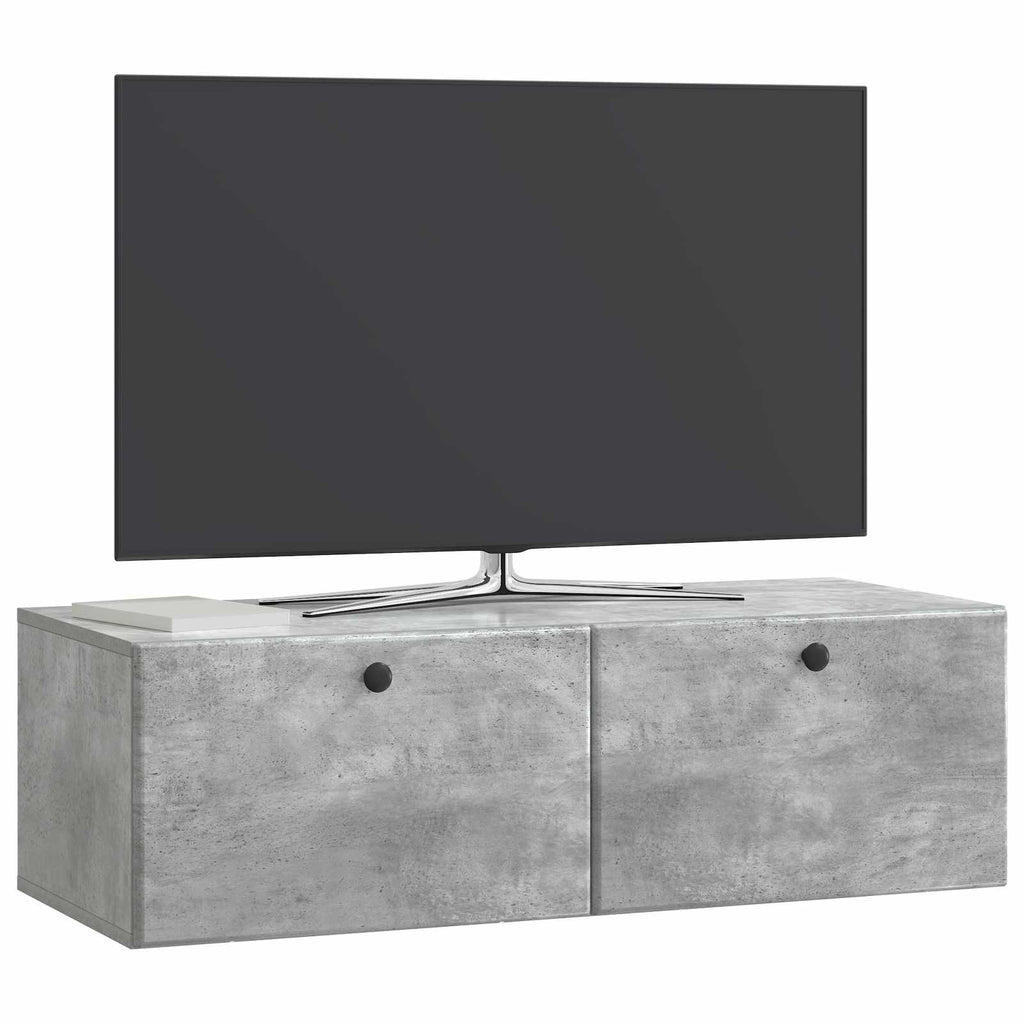 Mobile Porta TV da Muro 98 x 41 x 30 cm Grigio Cemento