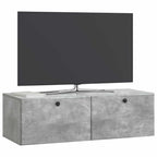 Mobile Porta TV da Muro 98 x 41 x 30 cm Grigio Cemento