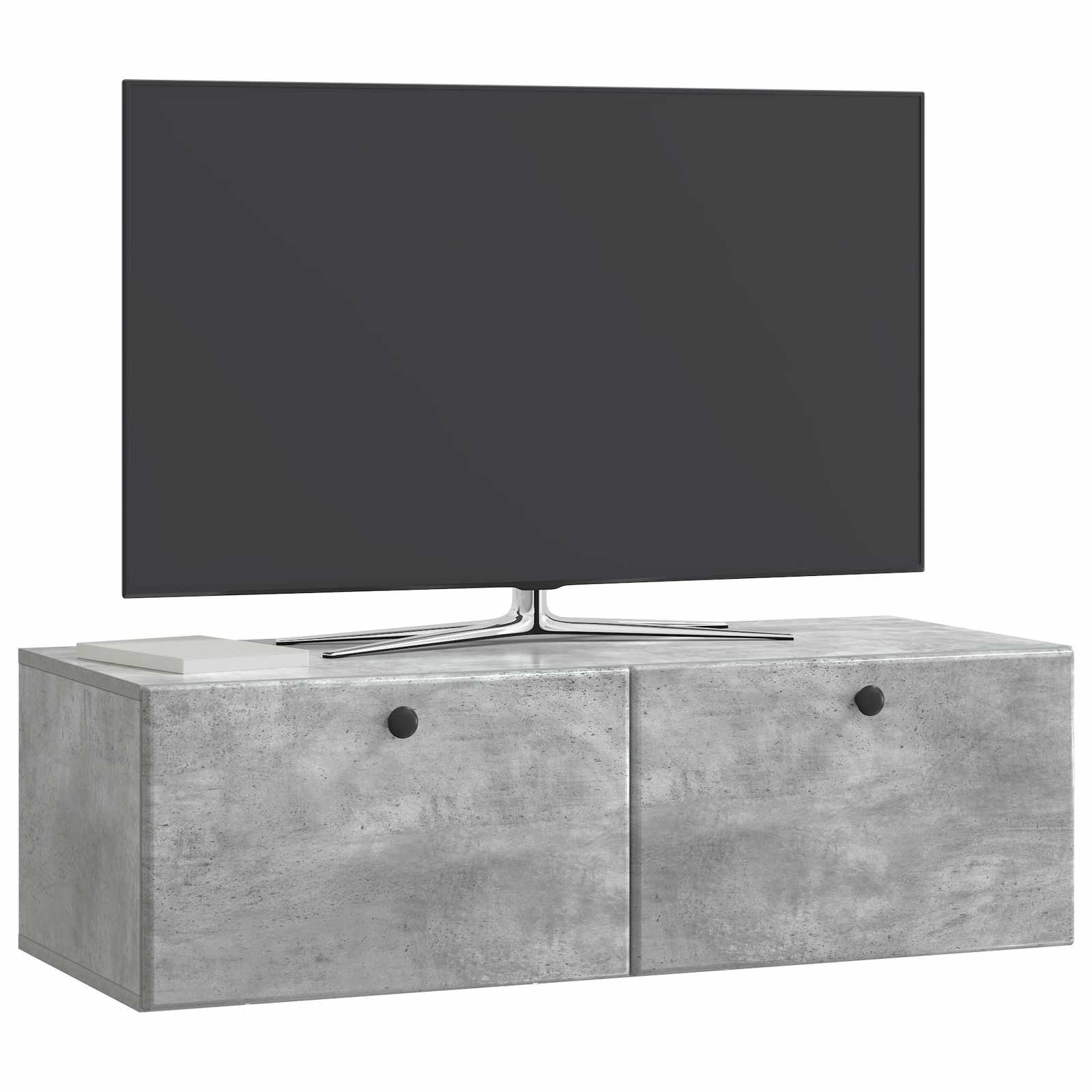 Mobile Porta TV da Muro 98 x 41 x 30 cm Grigio Cemento