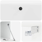 Mobile Porta TV da Muro 98 x 41 x 30 cm Bianco Lucido