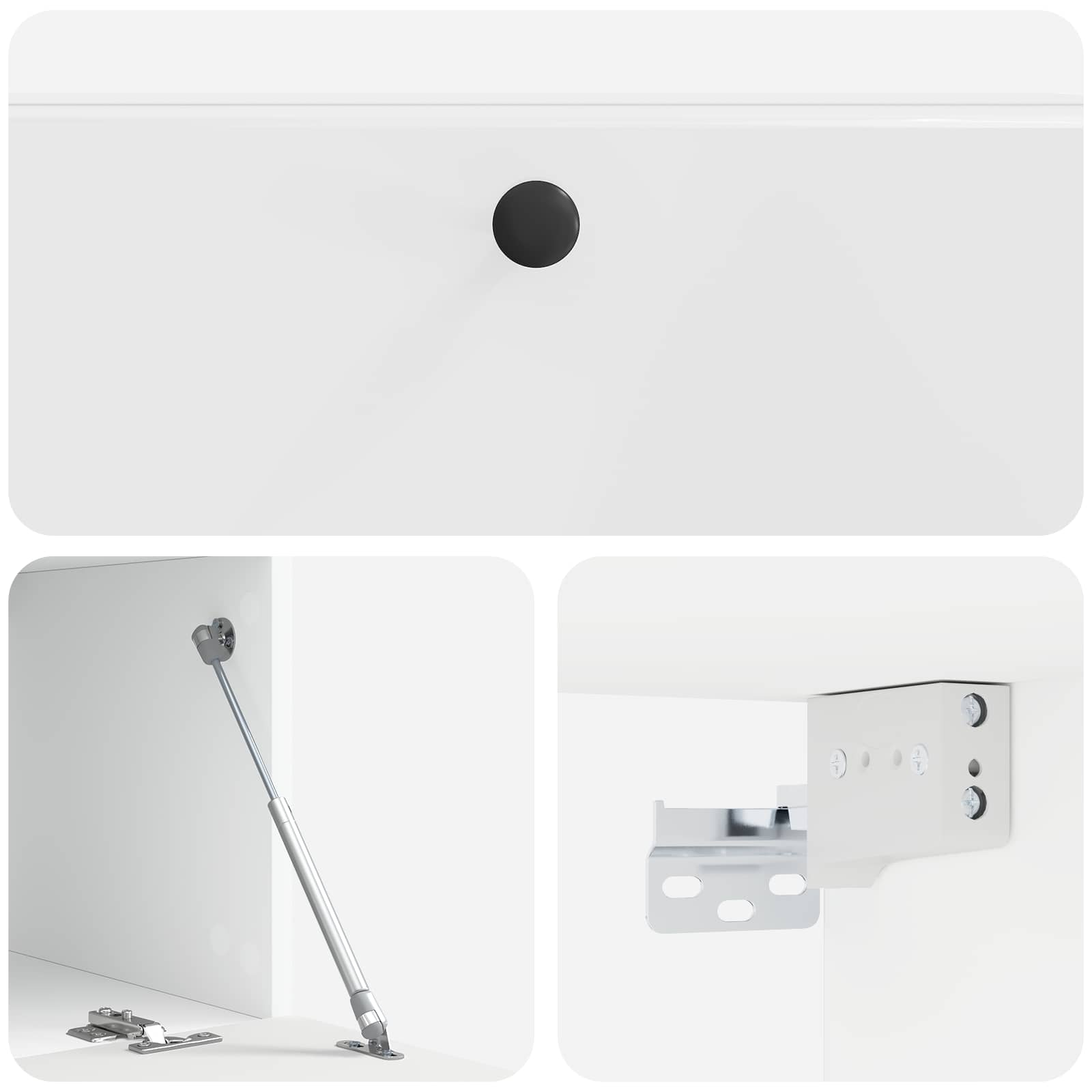Mobile Porta TV da Muro 98 x 41 x 30 cm Bianco Lucido