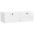 Mobile Porta TV da Muro 98 x 41 x 30 cm Bianco Lucido
