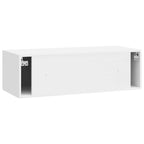 Mobile Porta TV da Muro 98 x 41 x 30 cm Bianco Lucido