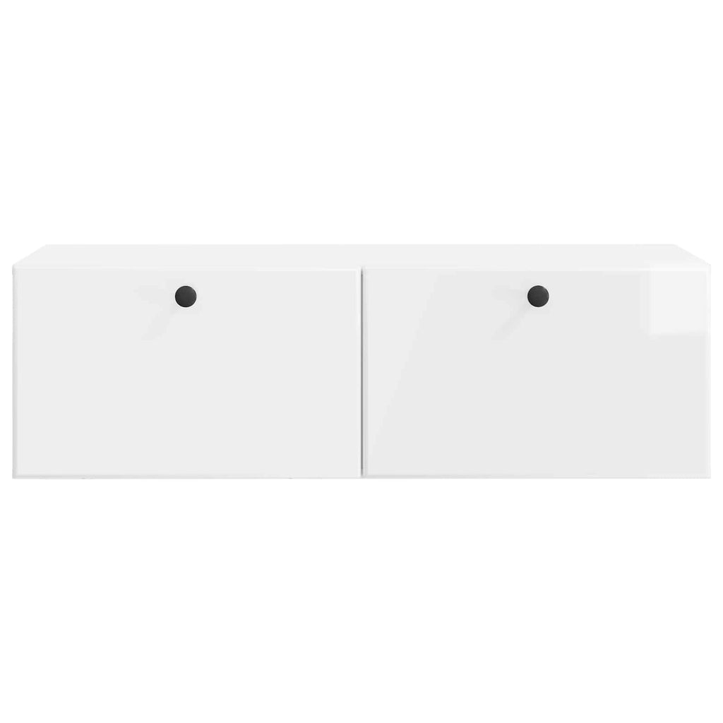 Mobile Porta TV da Muro 98 x 41 x 30 cm Bianco Lucido
