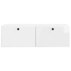 Mobile Porta TV da Muro 98 x 41 x 30 cm Bianco Lucido