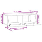 Mobile Porta TV da Muro 98 x 41 x 30 cm Bianco Lucido