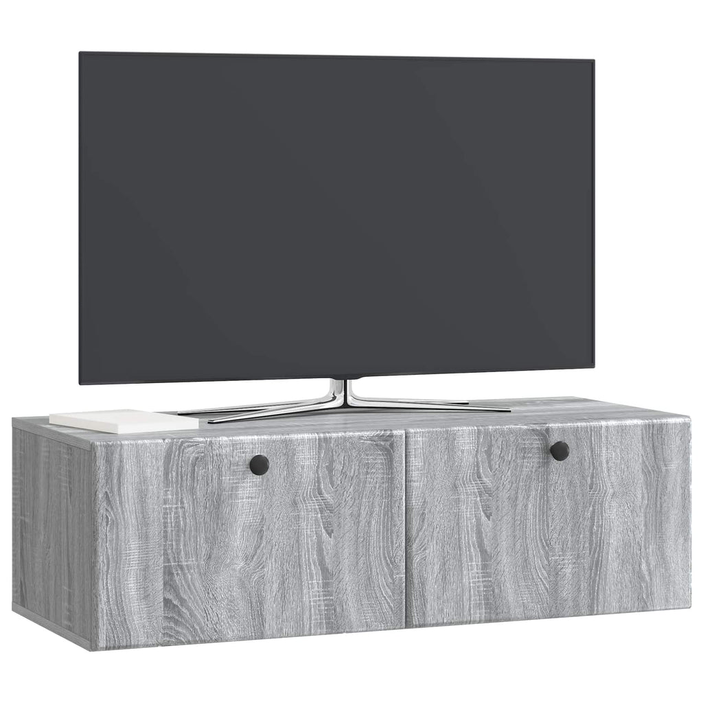 Mobile Porta TV da Muro 98 x 41 x 30 cm Sonoma grigio