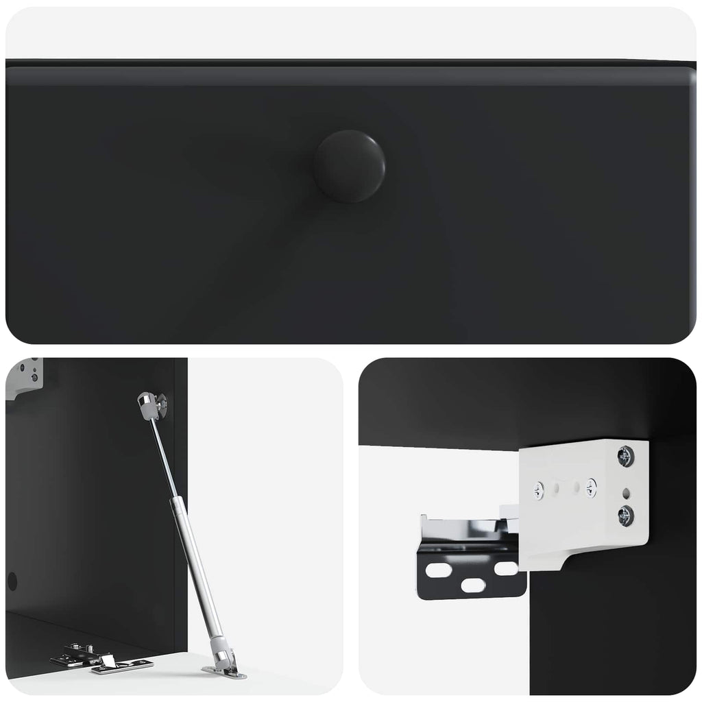 Mobile Porta TV da Muro 59,5 x 31 x 30 cm Nero