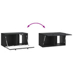 Mobile Porta TV da Muro 59,5 x 31 x 30 cm Nero