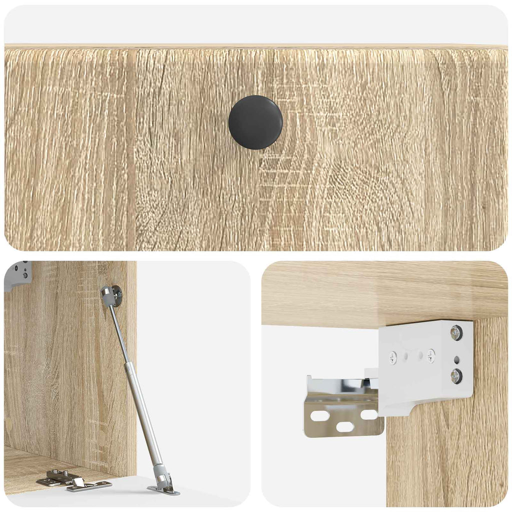 Mobile Porta TV da Muro 59,5 x 31 x 30 cm Rovere Sonoma