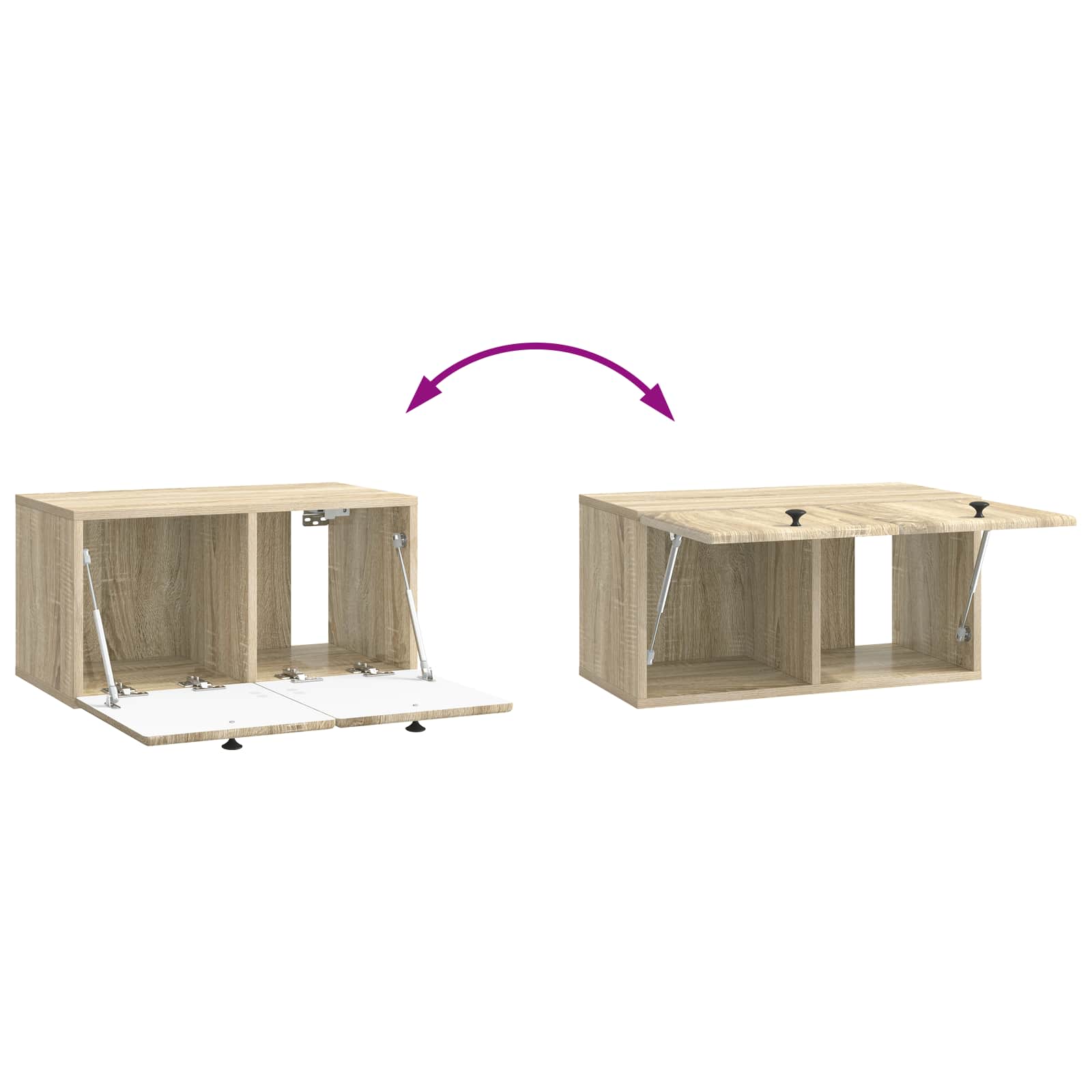 Mobile Porta TV da Muro 59,5 x 31 x 30 cm Rovere Sonoma