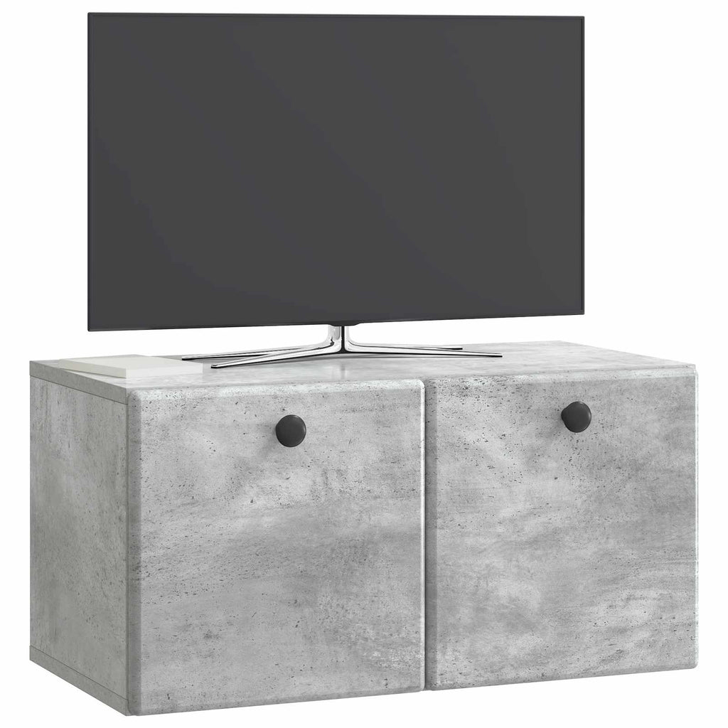 Mobile Porta TV da Muro 59,5 x 31 x 30 cm Grigio Cemento