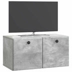 Mobile Porta TV da Muro 59,5 x 31 x 30 cm Grigio Cemento