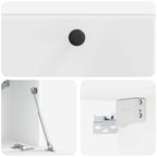 Mobile Porta TV da Muro 59,5 x 31 x 30 cm Bianco Lucido