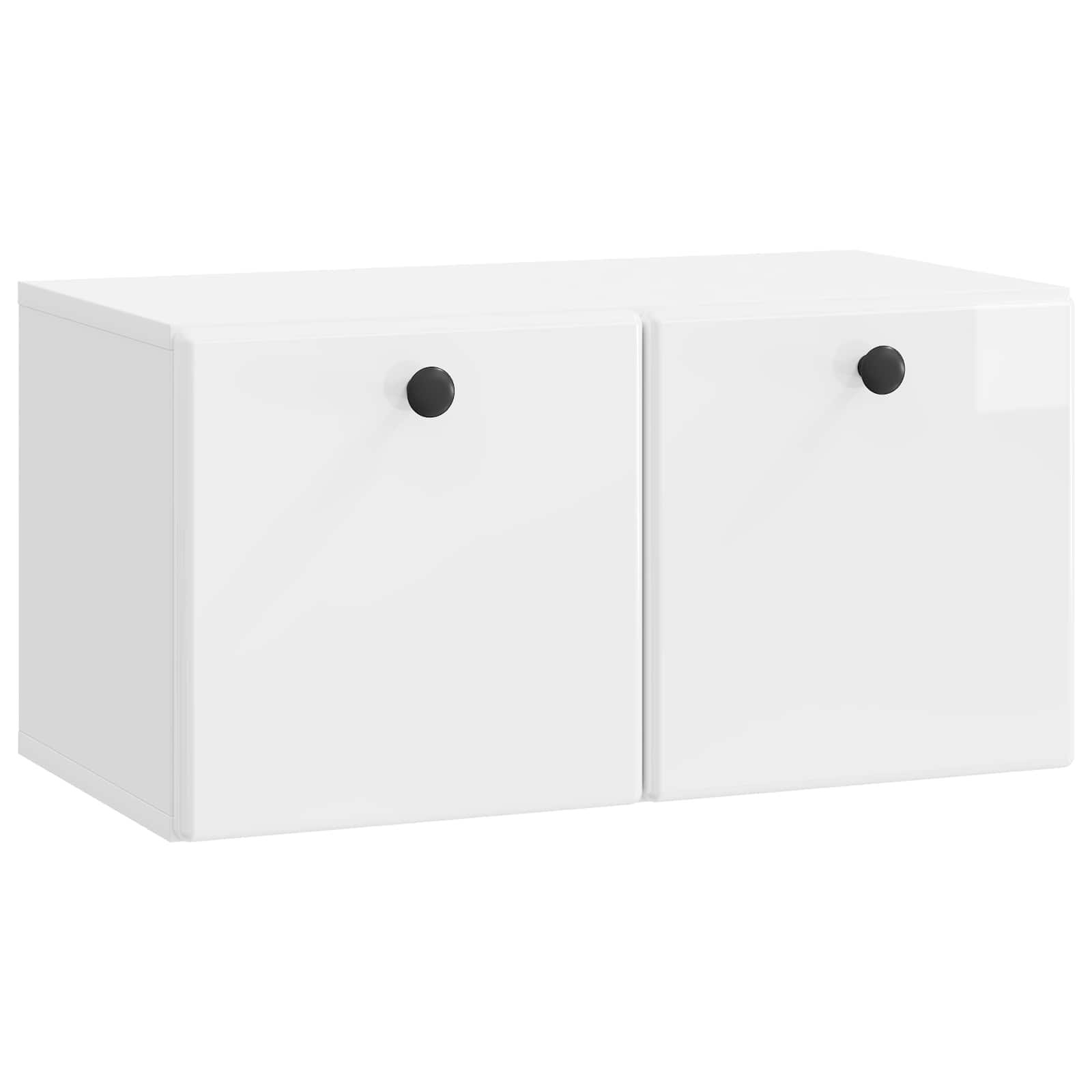 Mobile Porta TV da Muro 59,5 x 31 x 30 cm Bianco Lucido