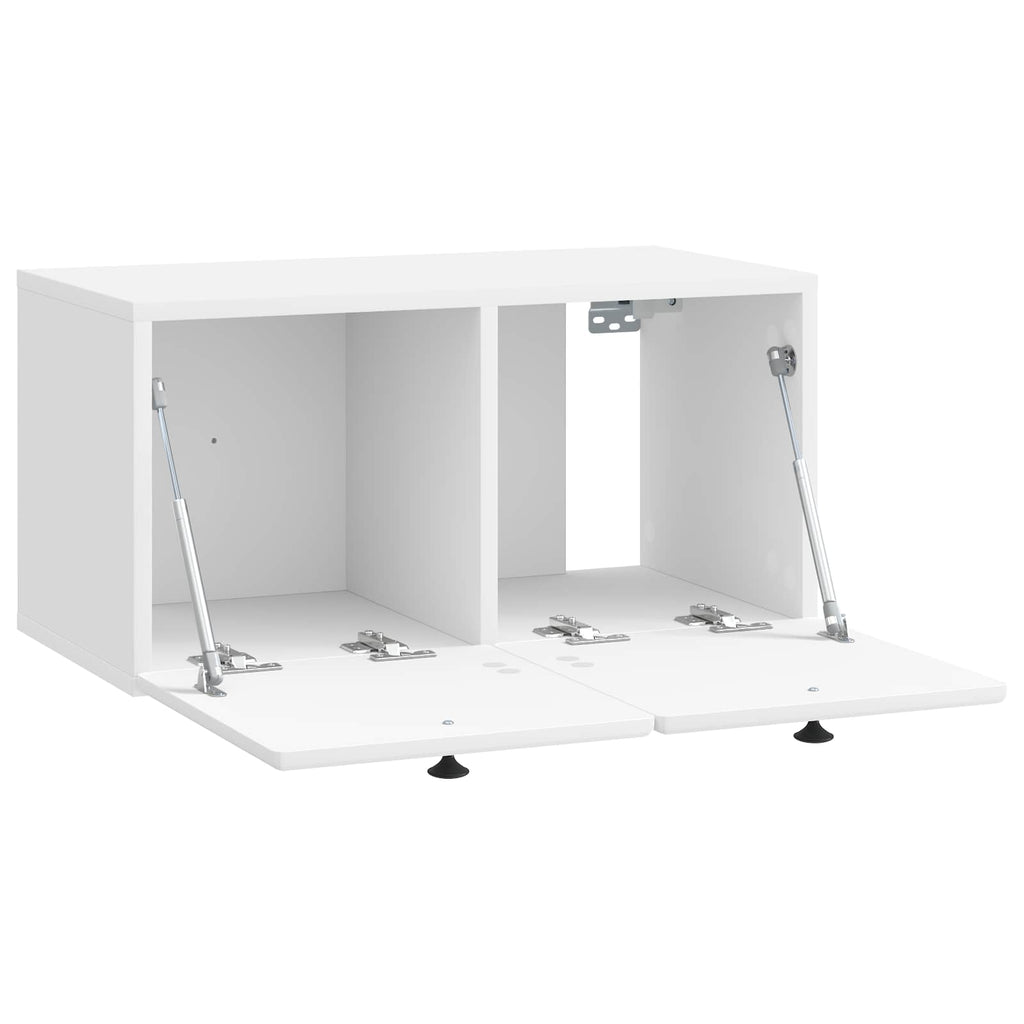 Mobile Porta TV da Muro 59,5 x 31 x 30 cm Bianco Lucido