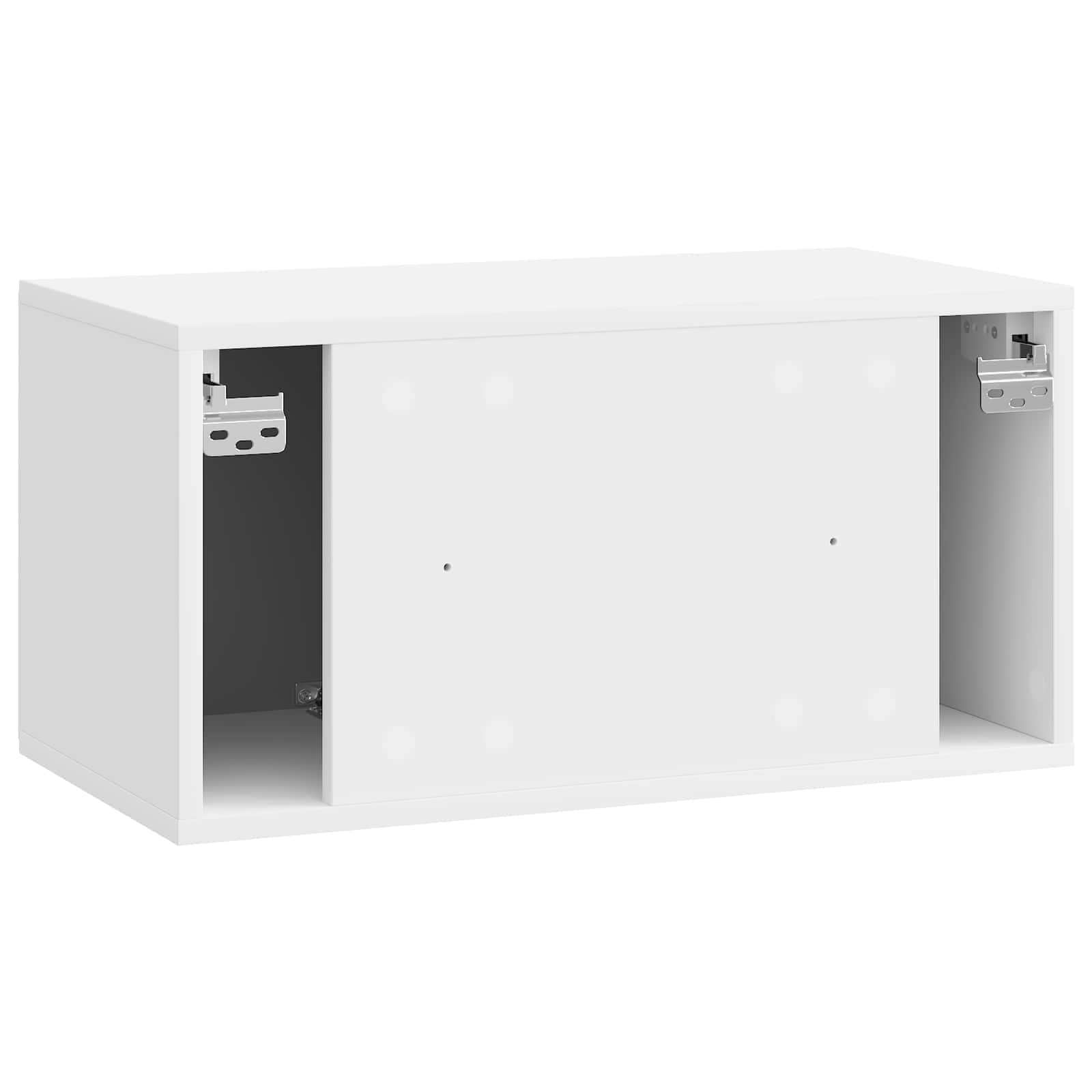 Mobile Porta TV da Muro 59,5 x 31 x 30 cm Bianco Lucido