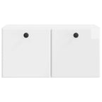Mobile Porta TV da Muro 59,5 x 31 x 30 cm Bianco Lucido