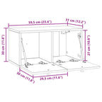 Mobile Porta TV da Muro 59,5 x 31 x 30 cm Bianco Lucido