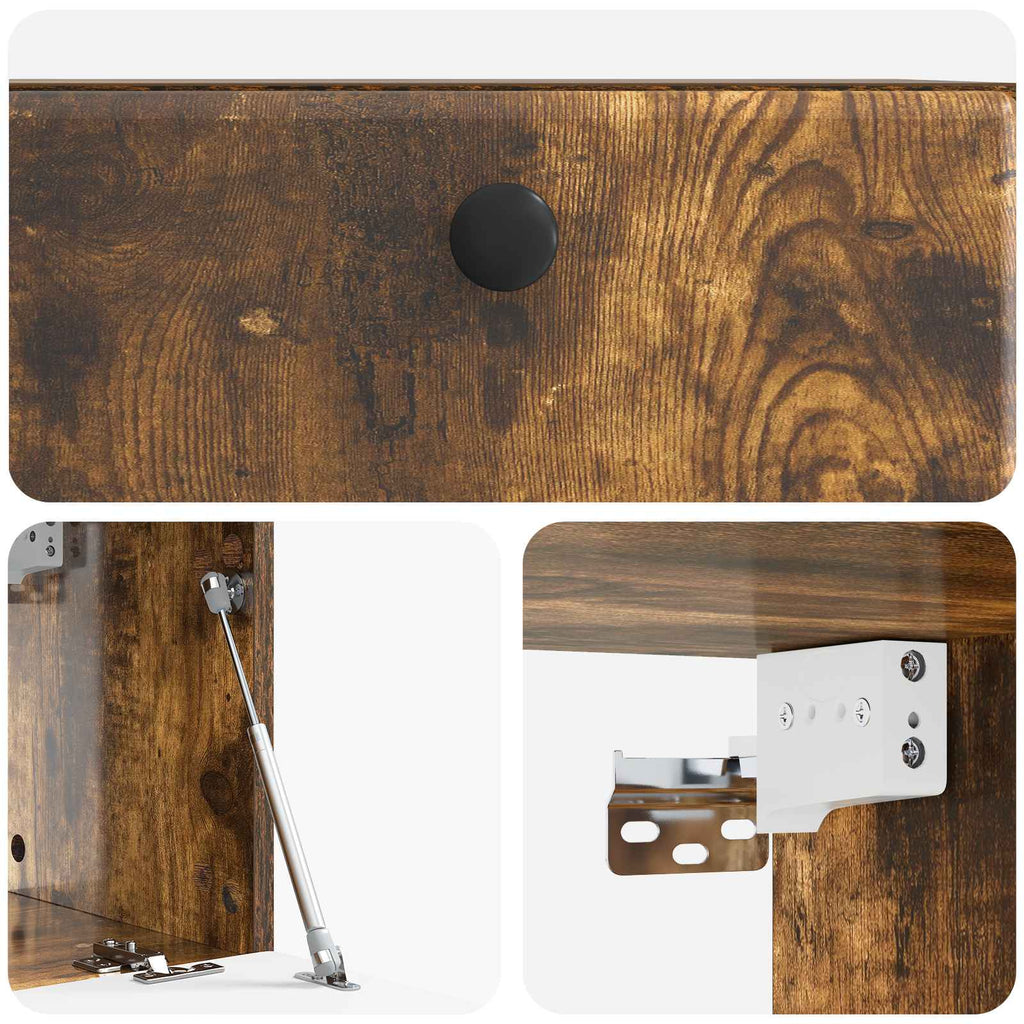 Mobile Porta TV da Muro 59,5 x 31 x 30 cm Rovere Fumo