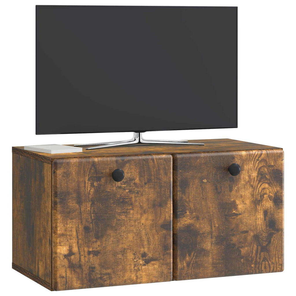 Mobile Porta TV da Muro 59,5 x 31 x 30 cm Rovere Fumo