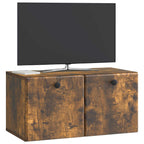 Mobile Porta TV da Muro 59,5 x 31 x 30 cm Rovere Fumo