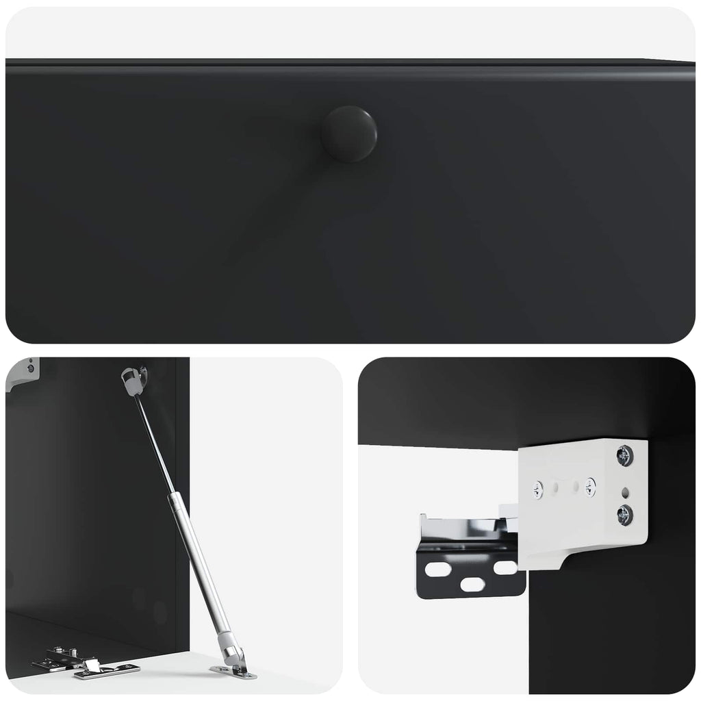 Mobile Porta TV da Muro 78,5 x 31 x 30 cm Nero