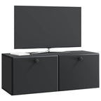 Mobile Porta TV da Muro 78,5 x 31 x 30 cm Nero