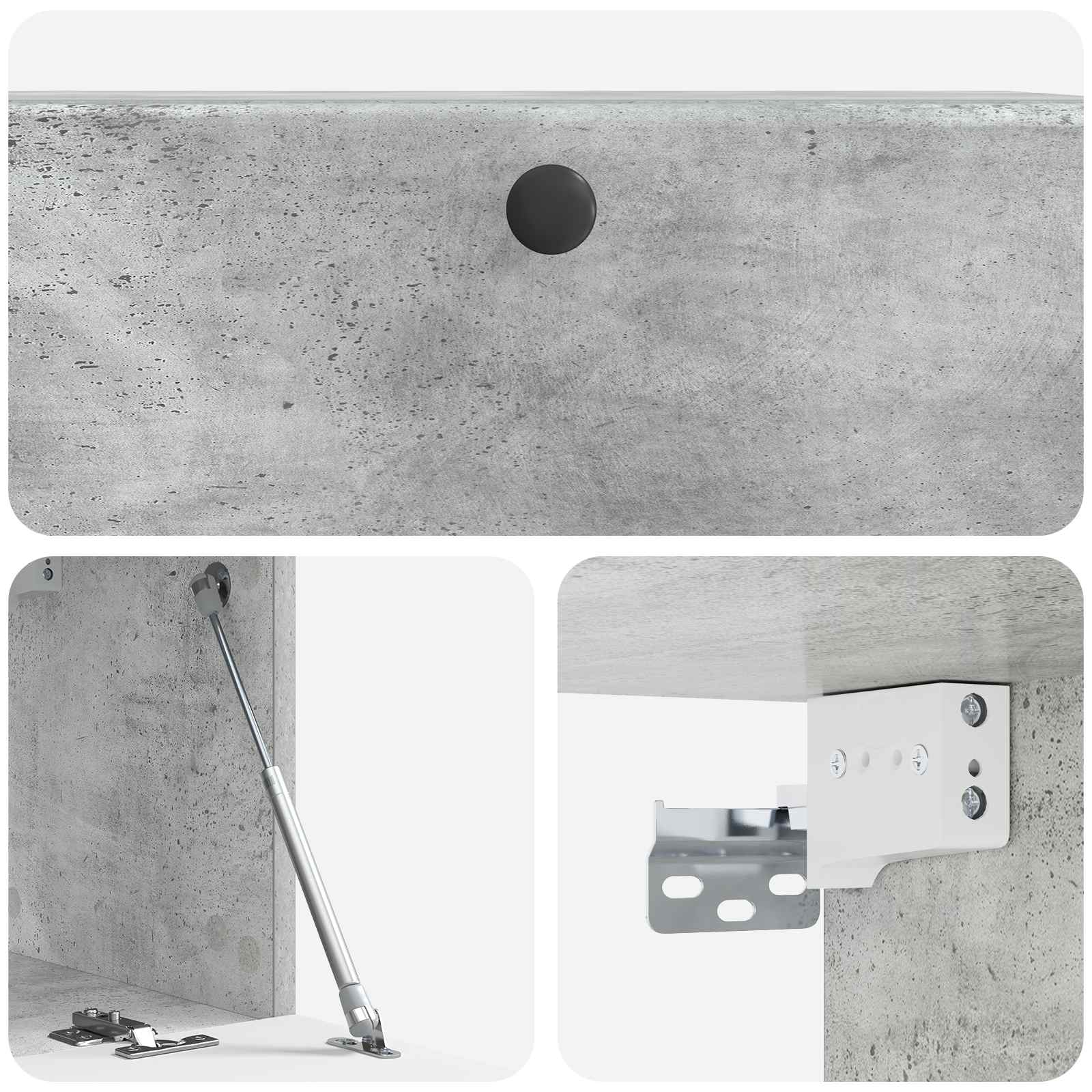 Mobile Porta TV da Muro 78,5 x 31 x 30 cm Grigio Cemento