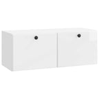Mobile Porta TV da Muro 78,5 x 31 x 30 cm Bianco Lucido
