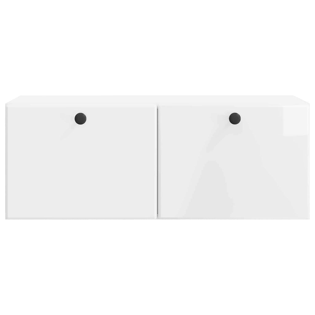 Mobile Porta TV da Muro 78,5 x 31 x 30 cm Bianco Lucido
