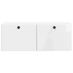 Mobile Porta TV da Muro 78,5 x 31 x 30 cm Bianco Lucido
