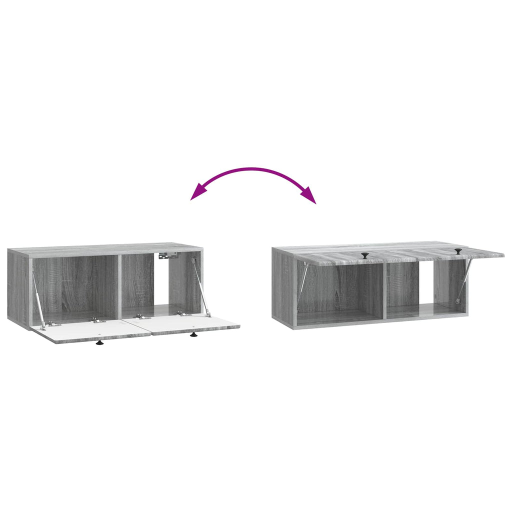 Mobile Porta TV da Muro 78,5 x 31 x 30 cm Sonoma grigio