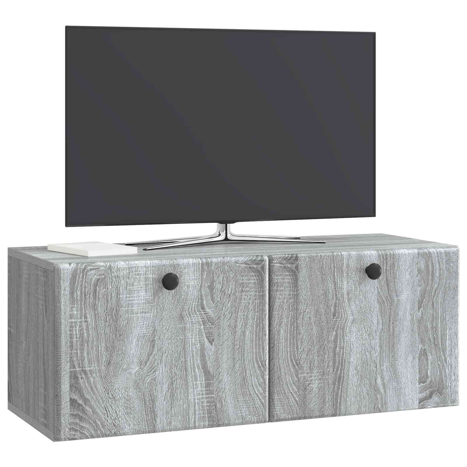 Mobile Porta TV da Muro 78,5 x 31 x 30 cm Sonoma grigio