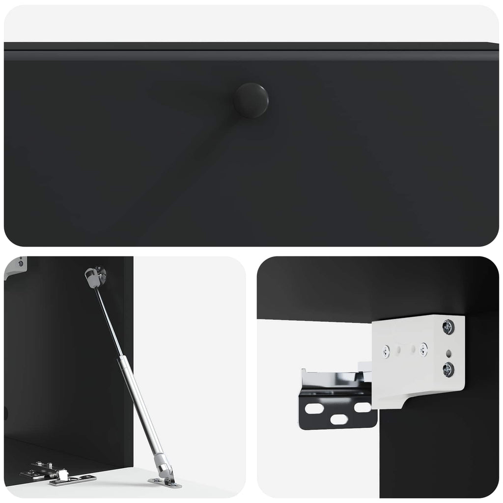 Mobile Porta TV da Muro 98 x 31 x 30 cm Nero