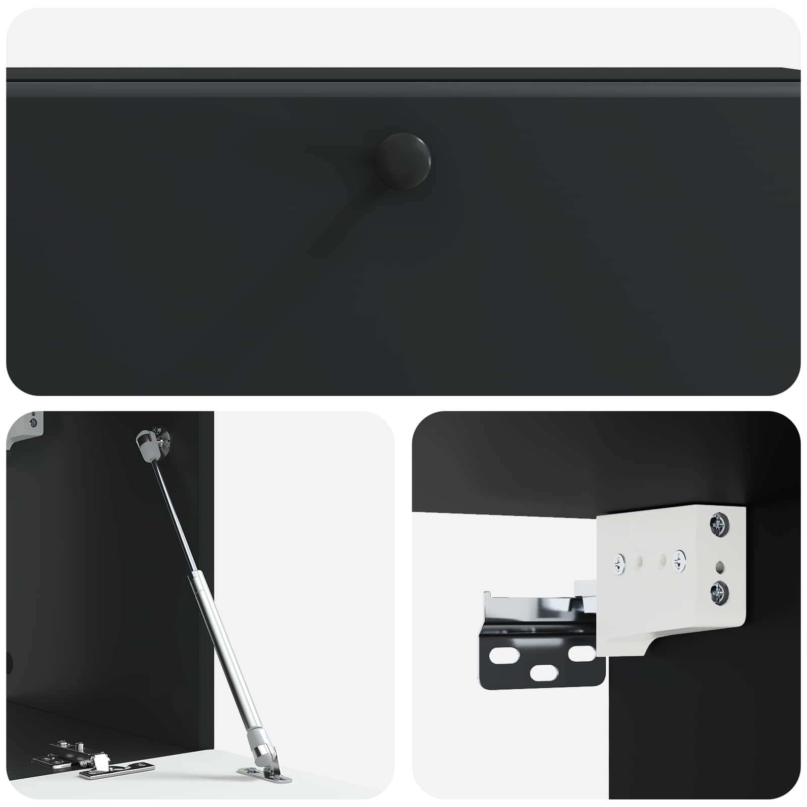 Mobile Porta TV da Muro 98 x 31 x 30 cm Nero