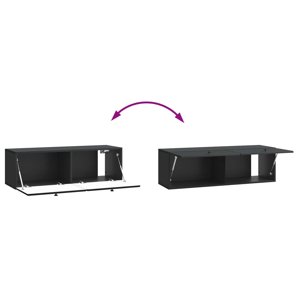 Mobile Porta TV da Muro 98 x 31 x 30 cm Nero