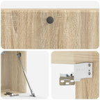Mobile Porta TV da Muro 98 x 31 x 30 cm Rovere Sonoma