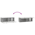 Mobile Porta TV da Muro 98 x 31 x 30 cm Grigio Cemento