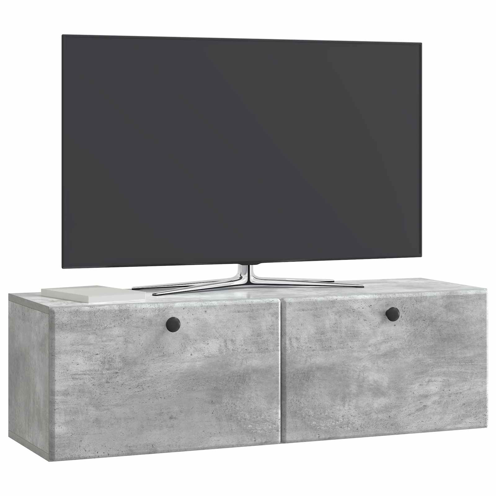 Mobile Porta TV da Muro 98 x 31 x 30 cm Grigio Cemento